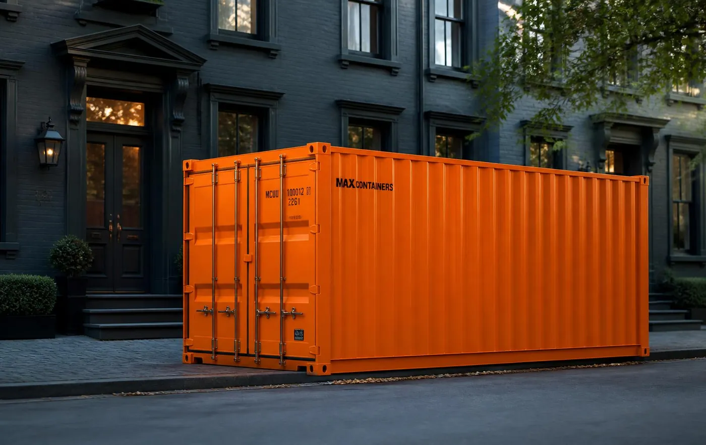 Container-Baustellenlogistik in Hannover – LKW und Absetzcontainer